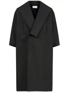 Однобортное пальто оверсайз Maison Margiela, черный