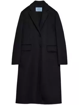 Однобортное пальто Prada, черный