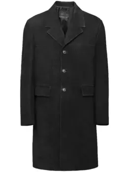 Однобортное пальто Prada, черный
