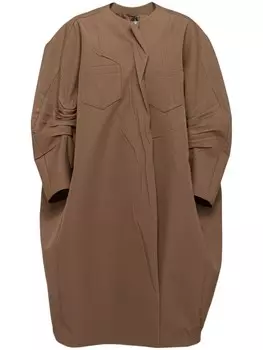 Однобортное пальто Prada, коричневый