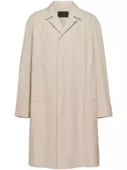 Однобортное пальто Prada, нейтральный