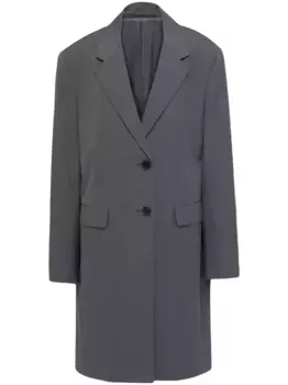 Однобортное пальто Prada, серый