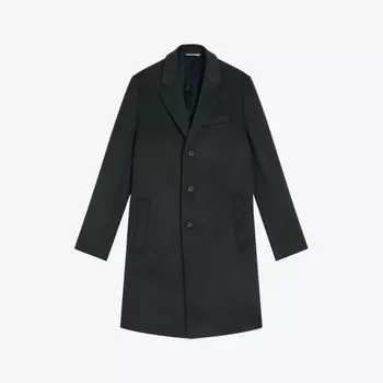 Однобортное пальто приталенного кроя Rueby из смесовой шерсти Ted Baker, зеленый