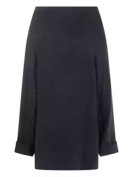 Однобортное пальто с асимметричной застежкой Y's, черный