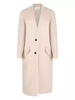 Однобортное пальто с карманами ISABEL MARANT, нейтральный