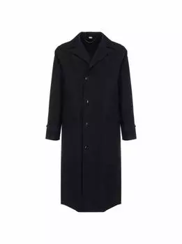 Однобортное пальто с логотипом Gucci