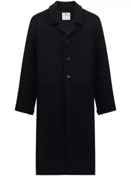 Однобортное пальто с молниями Courrges, черный