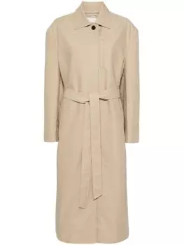 Однобортное пальто с поясом STUDIO TOMBOY, коричневый