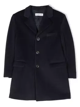 Однобортное пальто с заостренным воротником Colorichiari, синий