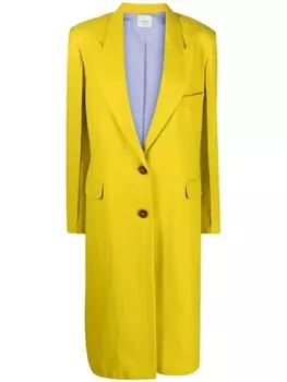 Однобортное пальто с заостренными лацканами Alysi, желтый