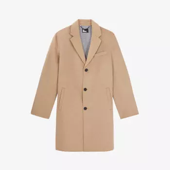 Однобортное пальто свободного кроя из смесовой шерсти The Kooples, оранжевый