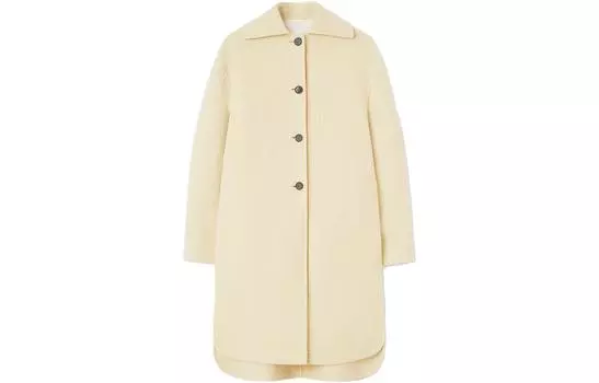 Однобортное пальто свободного покроя JIL SANDER, желтый