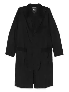 Однобортное пальто Y-3, черный