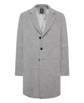 Однобортное шерстяное пальто Boggi Milano, серый