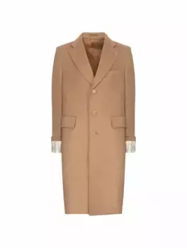 Однобортное шерстяное пальто Gucci, коричневый