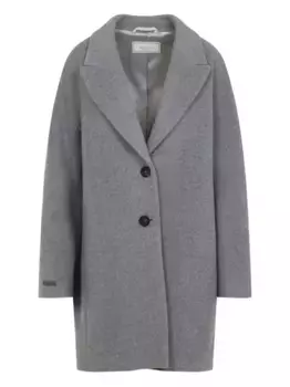 Однобортное шерстяное пальто Peserico, серый