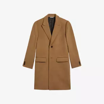 Однобортное шерстяное пальто Raydon с острыми лацканами Ted Baker, оранжевый