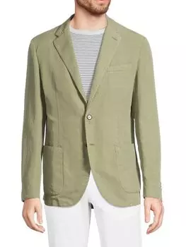 Однобортное спортивное пальто однобортного цвета Lubiam, цвет Light Pastel Green