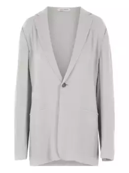 Однобортный блейзер Alberta Ferretti, серый
