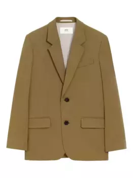 Однобортный блейзер AMI Paris, зеленый