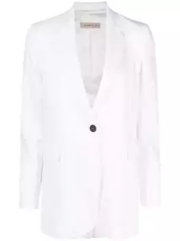 Однобортный блейзер Blanca Vita, белый