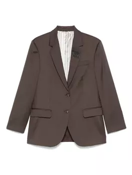Однобортный блейзер Brunello Cucinelli, коричневый