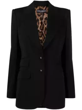 Однобортный блейзер DOLCE & GABBANA, черный