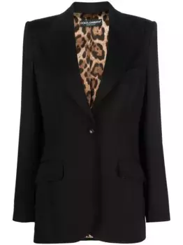 Однобортный блейзер DOLCE & GABBANA, черный