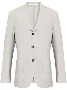 Однобортный блейзер Eleventy, серый