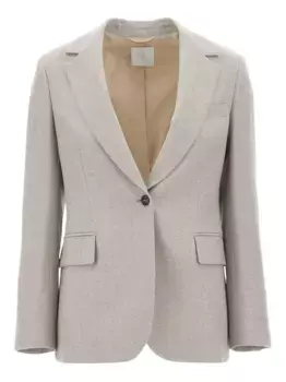Однобортный блейзер Eleventy, серый
