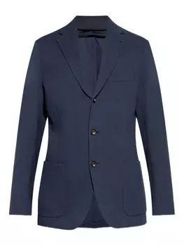Однобортный блейзер Eleventy, синий