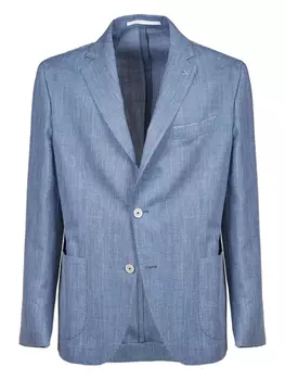 Однобортный блейзер Eleventy, синий