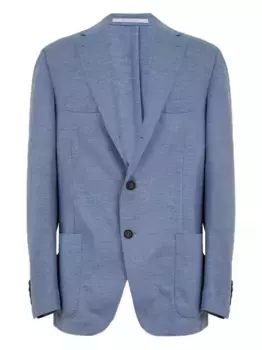 Однобортный блейзер Eleventy, синий