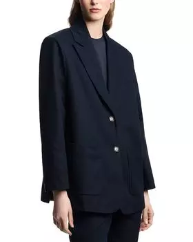 Однобортный блейзер Emporio Armani, синий