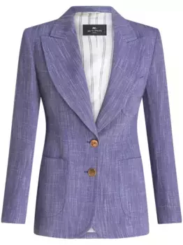 Однобортный блейзер ETRO, фиолетовый