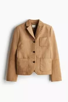 Однобортный блейзер H&M, бежевый