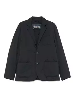 Однобортный блейзер Herno, синий