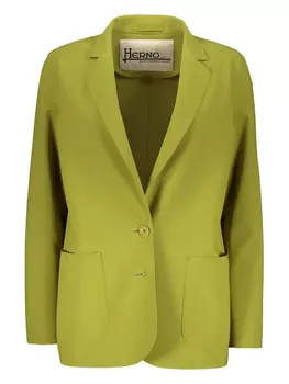 Однобортный блейзер Herno, зеленый