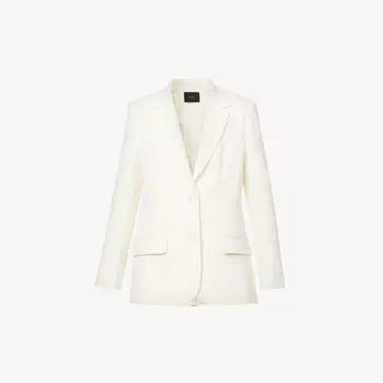 Однобортный блейзер из эластичной ткани Comfort Cady Jackie Joseph, слоновая кость