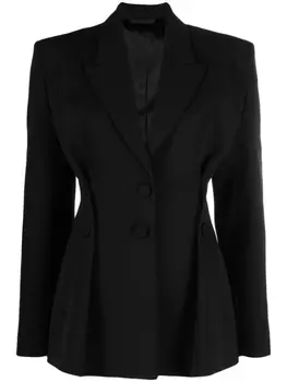 Однобортный блейзер из шерсти Givenchy, черный