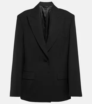 Однобортный блейзер из смесовой шерсти ACNE STUDIOS, черный
