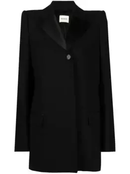 Однобортный блейзер KHAITE, черный