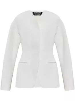Однобортный блейзер La Veste Ovalo Jacquemus, белый