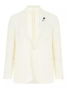 Однобортный блейзер Lardini, белый