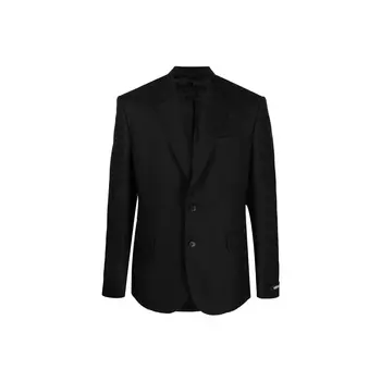 Однобортный блейзер Le Greca с длинными рукавами VERSACE, черный