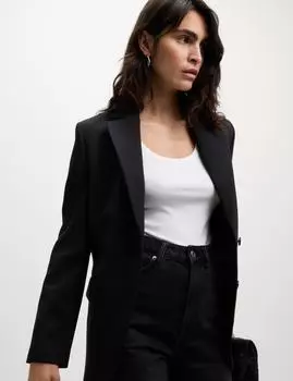 Однобортный блейзер Marks & Spencer, черный