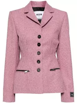 Однобортный блейзер MSGM, розовый