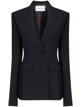 Однобортный блейзер Nina Ricci, черный
