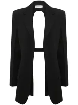 Однобортный блейзер с открытой спиной VICTORIA BECKHAM, черный