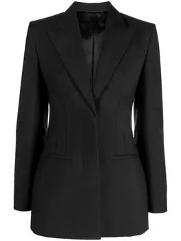 Однобортный блейзер с потайной застежкой Givenchy, черный